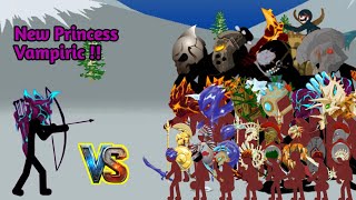 New Princess Vampiric !!🤯 Control the vampiric princess to defeat all the red stickman units🔥