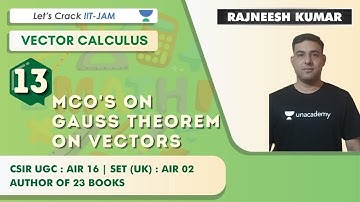MCQs ON Gauss Theorem On Vectors | Vector Calculus | Maths for IIT JAM 2021 | Rajneesh Kumar