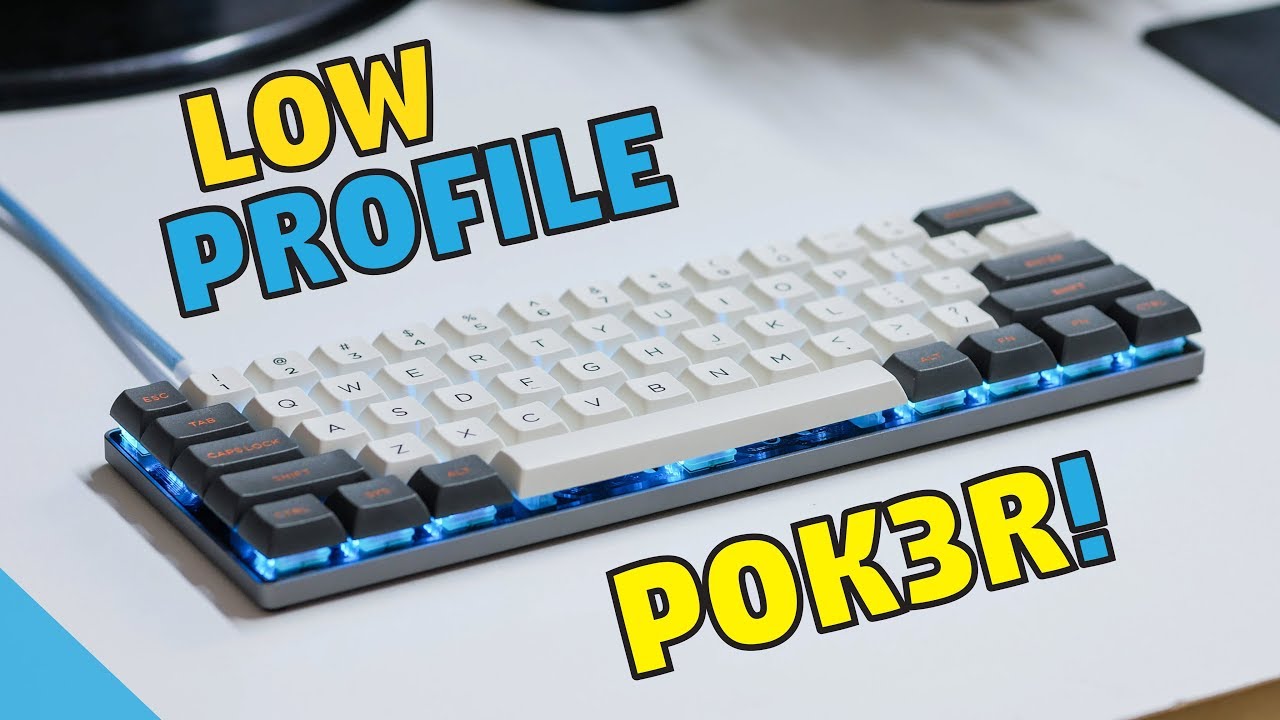 Ultraportable 60 Low Profile Keyboard Pok3r V2 Review Youtube