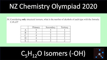 Considering only structural isomers, what is the # of alcohols of each type with the formula C5H12O?