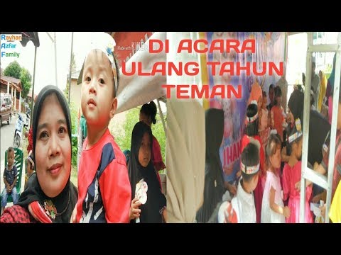 Rayhan senang banget menghadiri undangan acara ulangtahun teman.