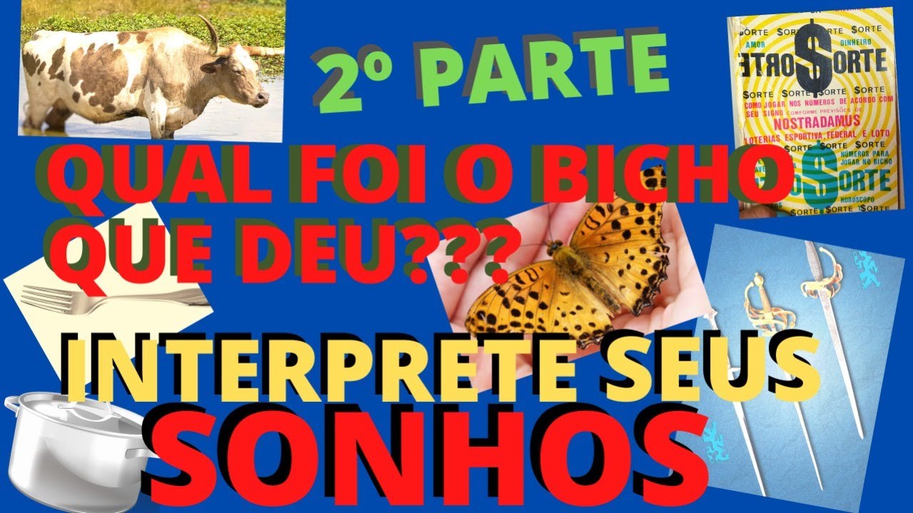 INTERPRETAÇÕES DE SONHO PARA O JOGO DO BICHO - YouTube