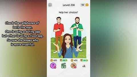 Braindom Level 208 Help her choice?