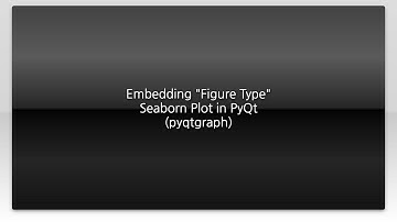 Embedding "Figure Type" Seaborn Plot in PyQt (pyqtgraph)