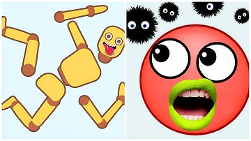 SatisfyingMobileGames vs Ragdoll Break vs Hide The Ball - All Levels Gameplay ASMR Bast Android -iOS