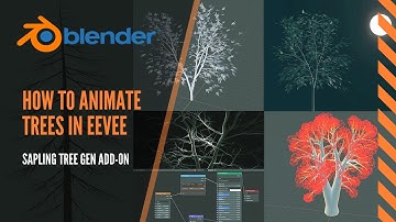 Easy animated trees in Blender 2.8 EEVEE, how to use Sapling Tree Generator add-on tutorial