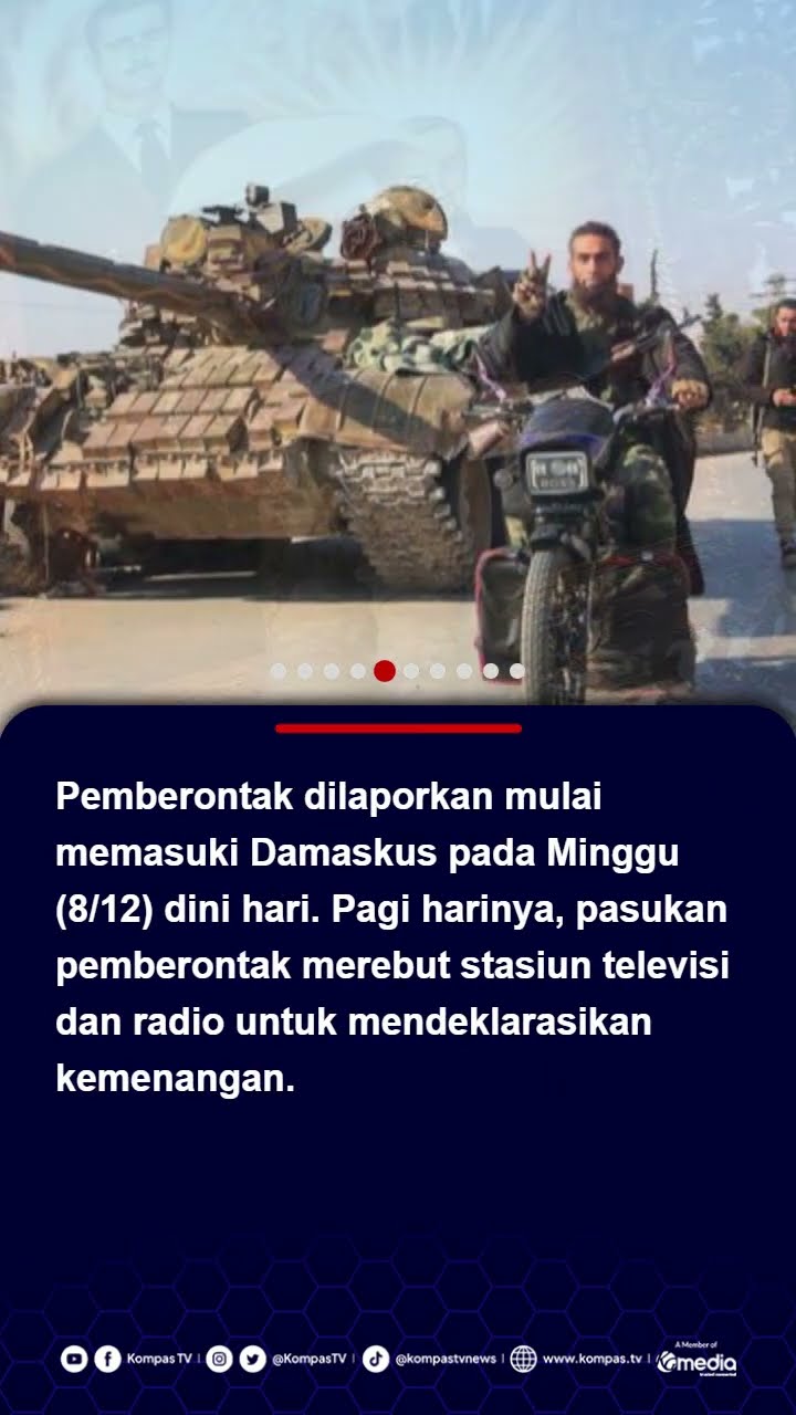 Pasukan Pemberontak Rebut Damaskus, Bashar Al-Assad Diklaim Kabur dari Suriah #suriah