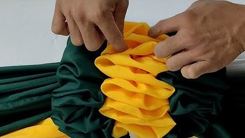 SCALLOP DESIGN WITH ROSE PLEATS DESIGN TABLE SKIRTING TUTORIAL