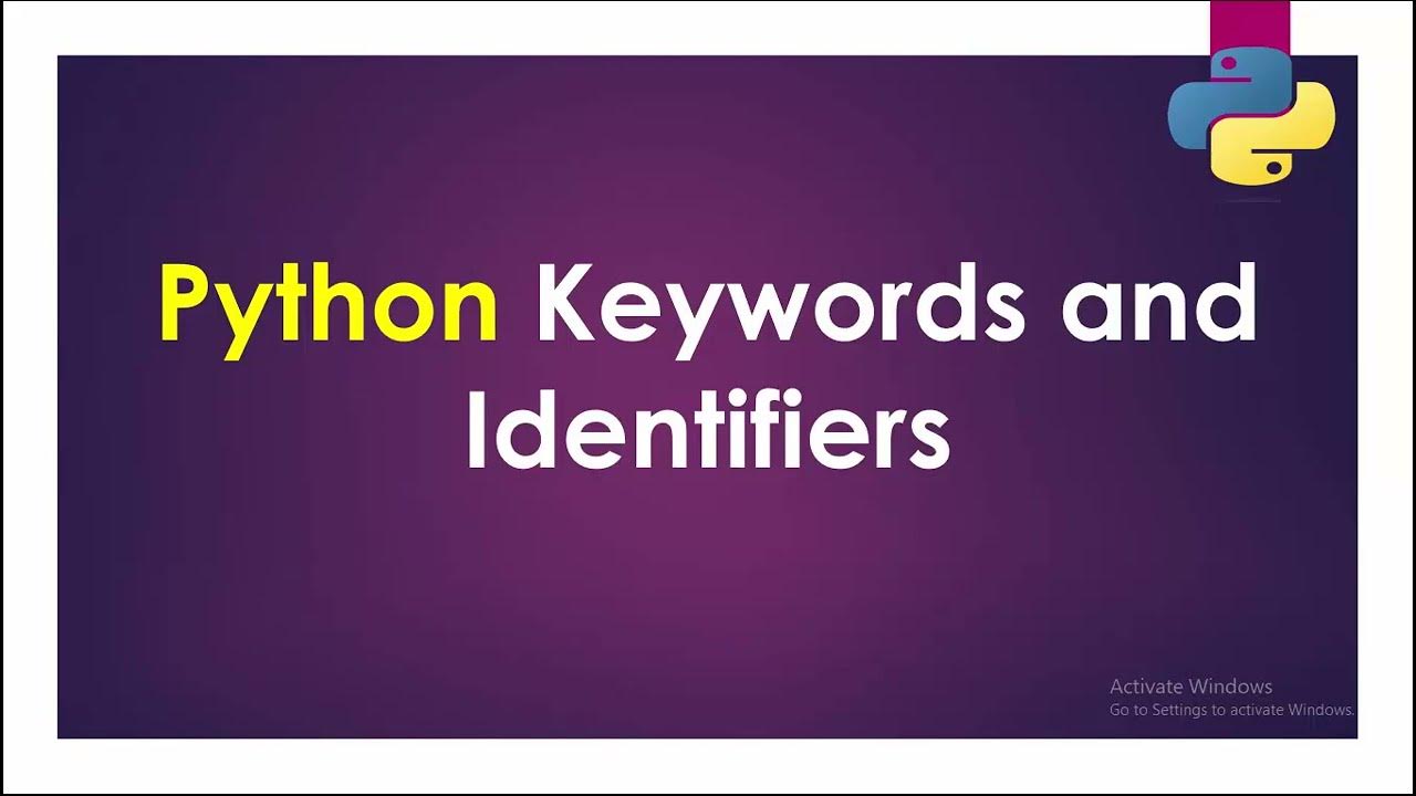 Python Keywords and Identifiers: Your Path to Programming Success - YouTube