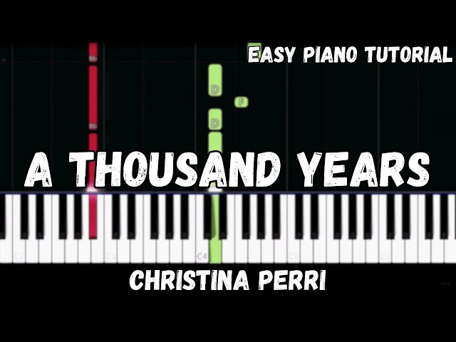 Christina Perri - A Thousand Years (Easy Piano Tutorial) class=