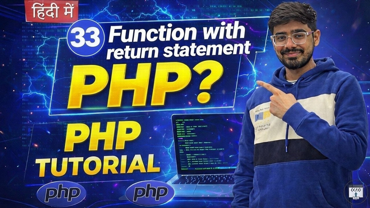 #33 PHP Tutorial in Hindi | Function with Return Statement - YouTube