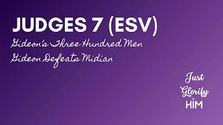 Judges 7 (ESV) - Gideon's Three Hundred Men | Gideon Defeats Midian - English (US) Audio