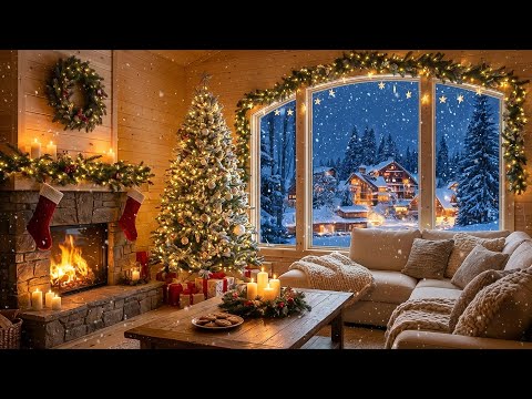Soothing Christmas Ambience 🌲Instrumental Christmas Music With Fireplace🔥 Relaxing Christmas Music