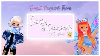 Royale High Creating Denim and Diamonds Themed Outfits! Sunset Island Pageant Theme Ideas!