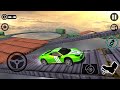 Impossible Stunt Car Tracks 3D #2 - Green Sport Car Racing Games Android iOS Gameplay