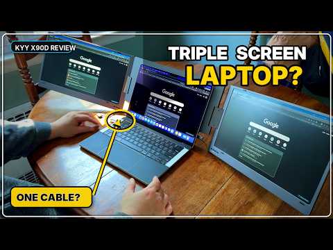 KYY X90D Review: Triple Screen Laptop Setup