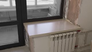 Подоконники из белого бетона / White concrete window sills