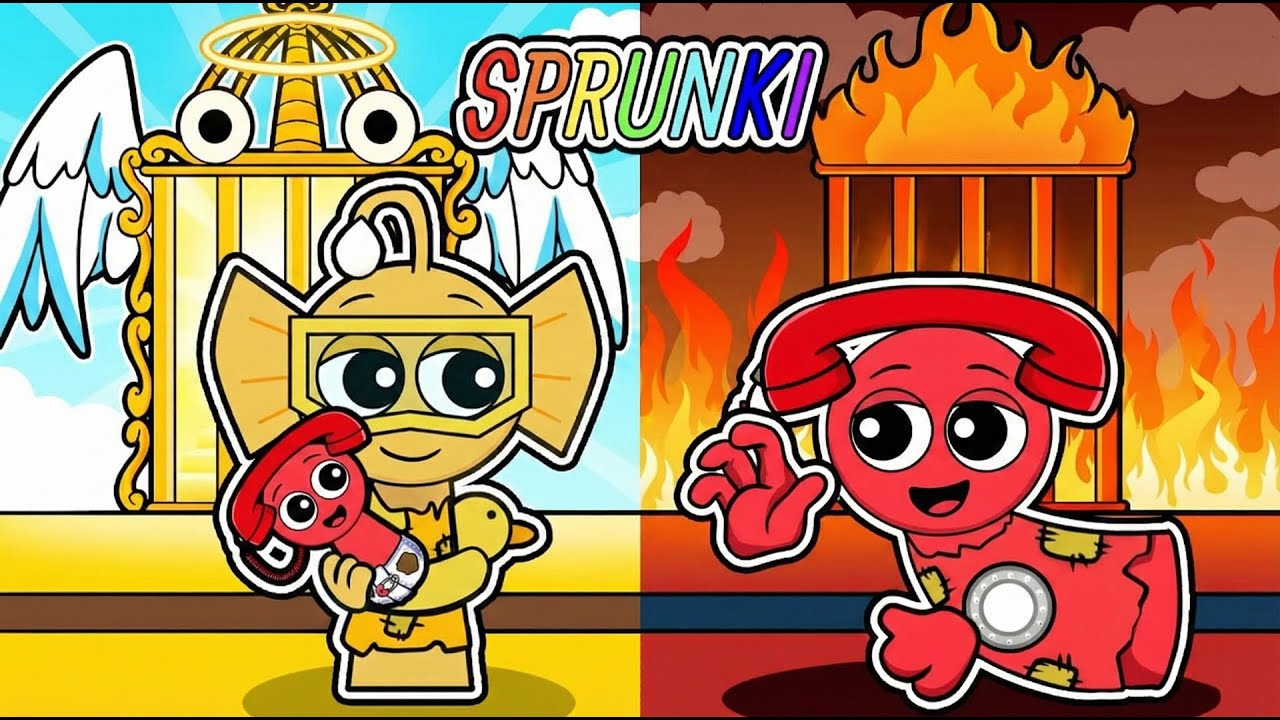 Anger😇vs😈Demon-Rescue Poor Bailey and Tele Baby|Sprunki Incredibox,GAME BOOK COmpilation ASMR
