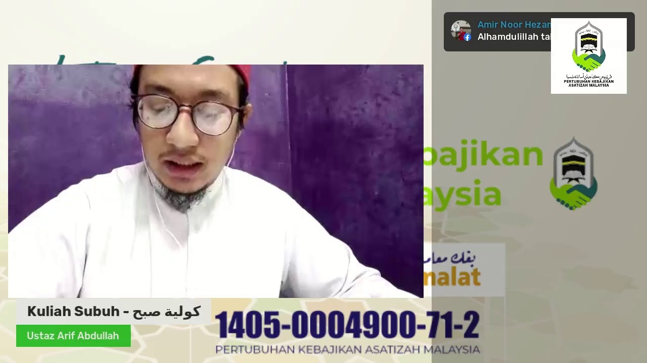 Kuliah Maghrib "Kitab Penawar Bagi Hati" - Ustaz Arif ...