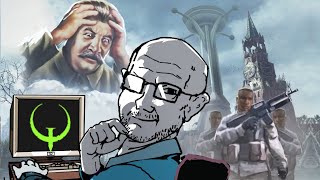 A Soviet man discovers QUAKE and BLACK PEOPLE; goes to Kremlin