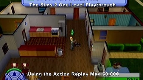 The Sims 2 One Level Playthrough using the Ps2 Action Replay Max 50k :D #Playstation #CheatCodes