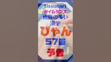 タイムラプス　画数の多い漢字　びゃん　57画　予告