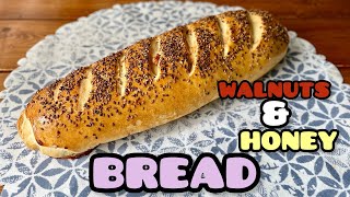 Mix water and milk with flour, you will be amazed at the result. Perfectly Moist Honey Walnut Bread