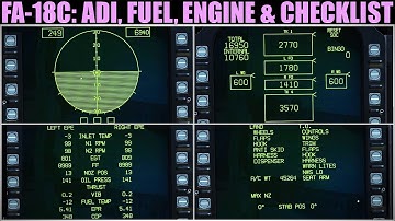 FA-18C Hornet: FUEL, ADI, ENG & CHECKLIST DDI Pages Tutorial | DCS WORLD