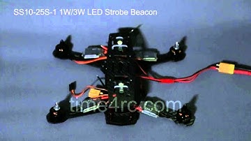 SS10-25S-1 1W/3W strobe beacon for RC model quadcopter, hexacopter, airplane, helicopter