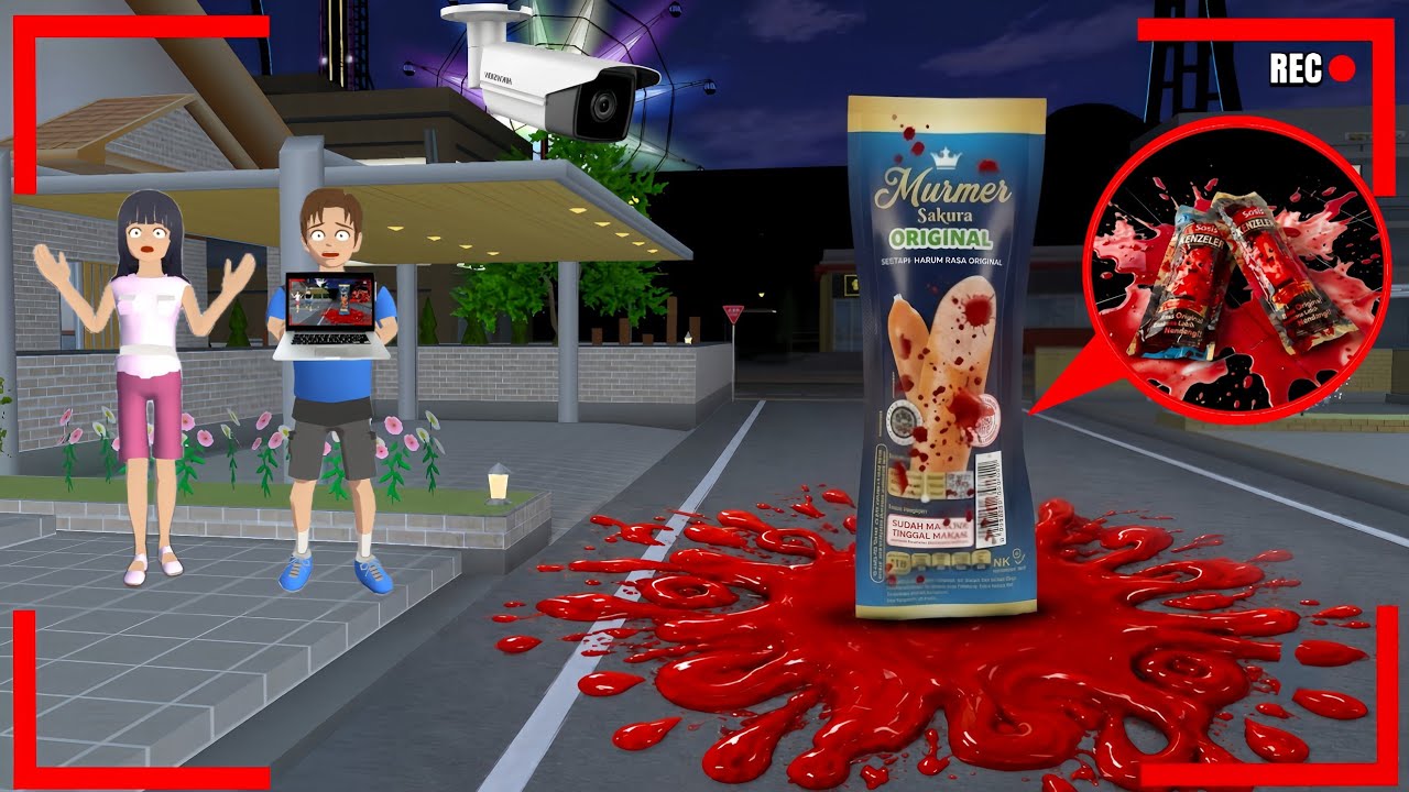 Yuta Mio panik CCTV merekam SOSIS KANZLER BERD4R4H Di depan Rumah😱 | sakura school simulator