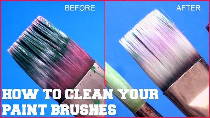 How to Clean Acrylic Paint Off Your Brush  Acrylic Art Tips for Beginners  