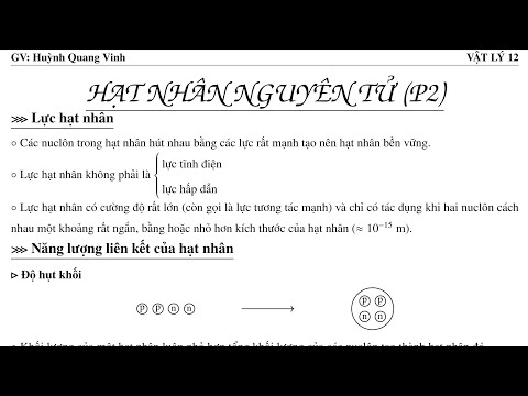 VẬT LÝ 12 - HẠT NHÂN NGUYÊN TỬ (P2)