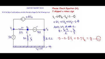Supernode Analysis: Dependent Source