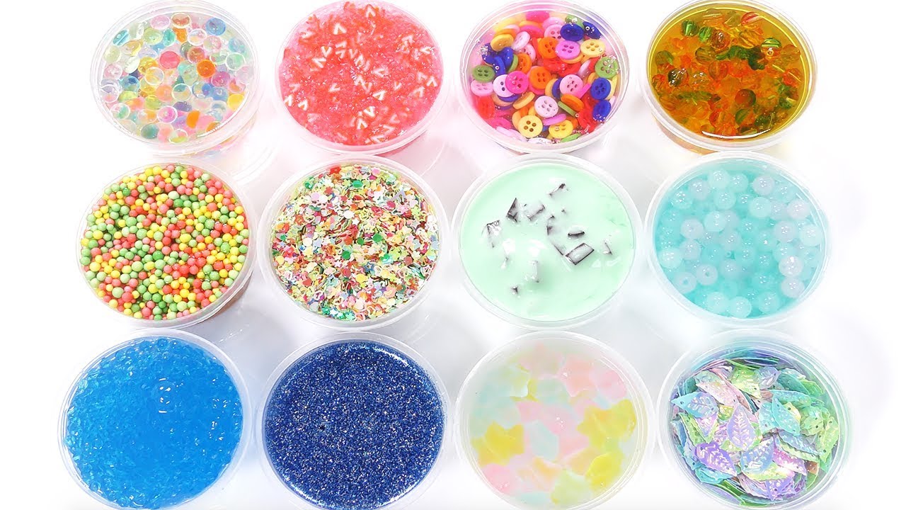 Asmr １２種類のスライム作ってみた 3 音フェチ Making 12 Diy Slime Slimetube Youtube
