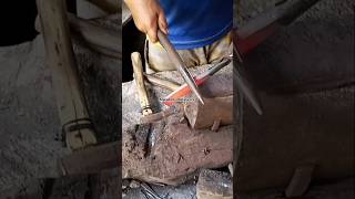 practical spear making #handforget #forgedfromiron #metalwork #woodworking #welding