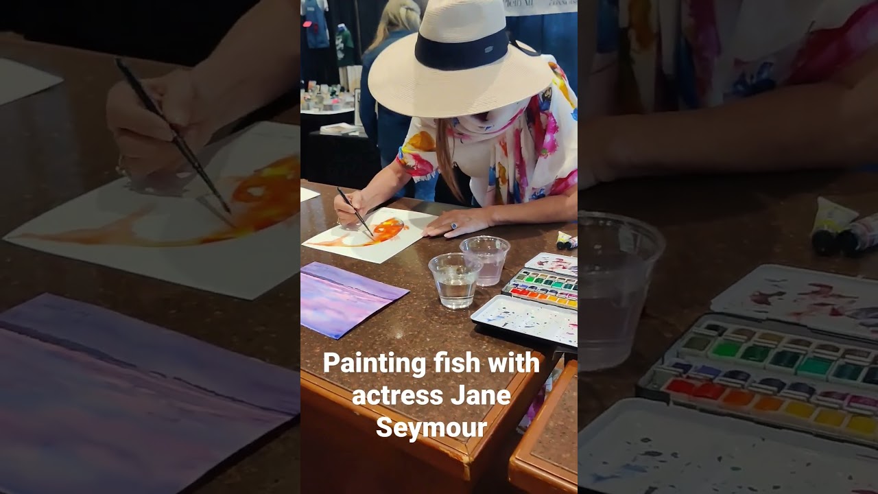 Painting Fish with Actress Jane Seymour 