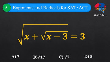 Solve √(x + √(x - 3)) = 3 | SAT Math Problem Explained Step-by-Step