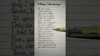 leah kate 10 things i hate about you lyrics