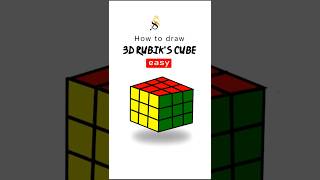 How To Draw 3D Rubiks Cube Step By Step