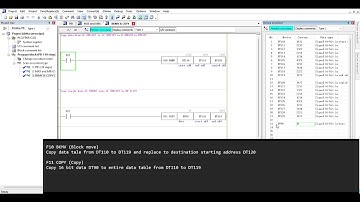 Panasonic FPWIN GR7S F10 BKMV and F11 COPY