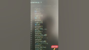 Spider Man using python #spiderman #python #shorts #coding #bestcodingstatus #viral #bestshorts