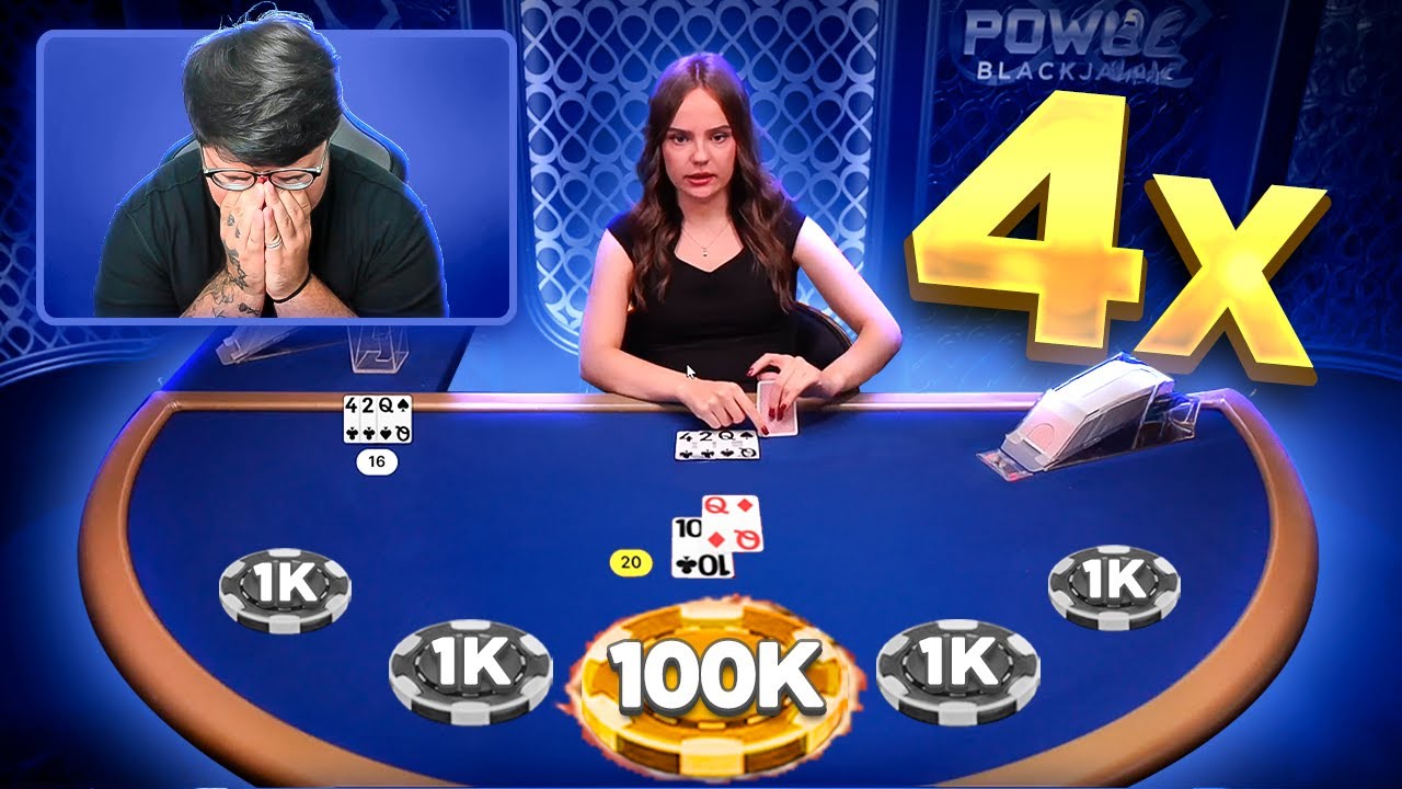 QUADRUPLIQUEI NO ALL IN COM BANCA DE R$100.000 NO POWER BLACKJACK!