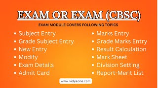 Exam or Exam CBSE | VIDYA School Software | VIDYAOne screenshot 3