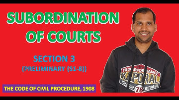 Subordination of Courts | Section 3 | The Code of Civil Procedure, 1908