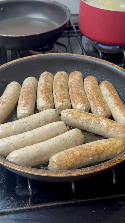 Costco sausages | smoked chicken sausages with basil and cracked black pepper