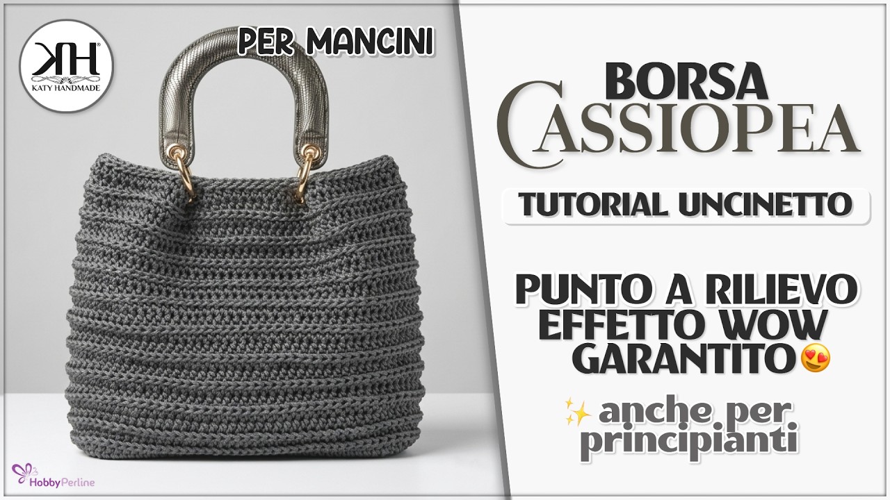 borsa cassiopea uncinetto - punto rilievo tutorial