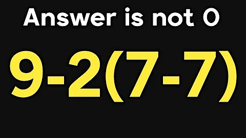 9-2(7-7) = ❓ / Simplify algebraic expression / PEMDAS rules maths question