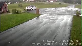 Security camera footage of Harrison County, Indiana tornado