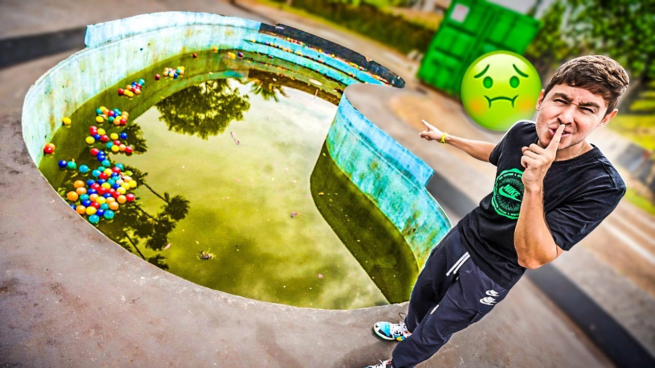 ESVAZIEI A PISCINA DO THIAGO ESCONDIDO
