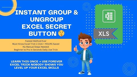 Group & Ungroup Rows in Excel in Seconds | Excel Shortcut Trick 🔥 